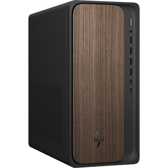 HP OmniDesk M03 AI Desktop PC - Intel Core Ultra 7 265 up to 5.30GHz, Intel Graphics, Wi-Fi 6, Bluetooth 5.4, Wireless Keyboard & Mouse, Dark Wood, Windows 11