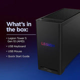 Lenovo Legion 5i Gen 10 Gaming Desktop PC - Intel Core Ultra 9 275HX up to 5.4 GHz Processor, NVIDIA GeForce RTX 5070 12GB GDDR7, Liquid RGB Cooling, Nahimic Audio, Windows 11