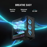 ASUS ROG G700 Gaming Desktop PC - Intel Core Ultra 5 225F up to 4.9 GHz Processor, NVIDIA GeForce RTX 5060 8GB GDDR7, Air Cooling, RGB Lighting, Backlight Keyboard & Mouse, Windows 11