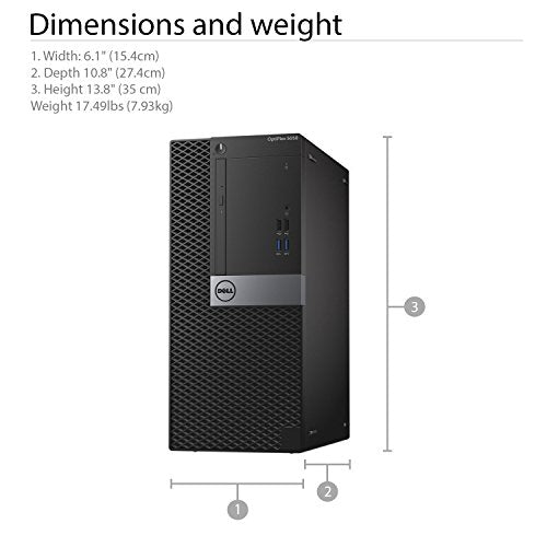 Dell Optiplex 5050 Tower Desktop - 7th Gen Intel Core i7-7700 Quad-Core  Processor up to 4.2 GHz, 16GB DDR4 Memory, 2TB SSD + 1TB SATA Hard Drive, 